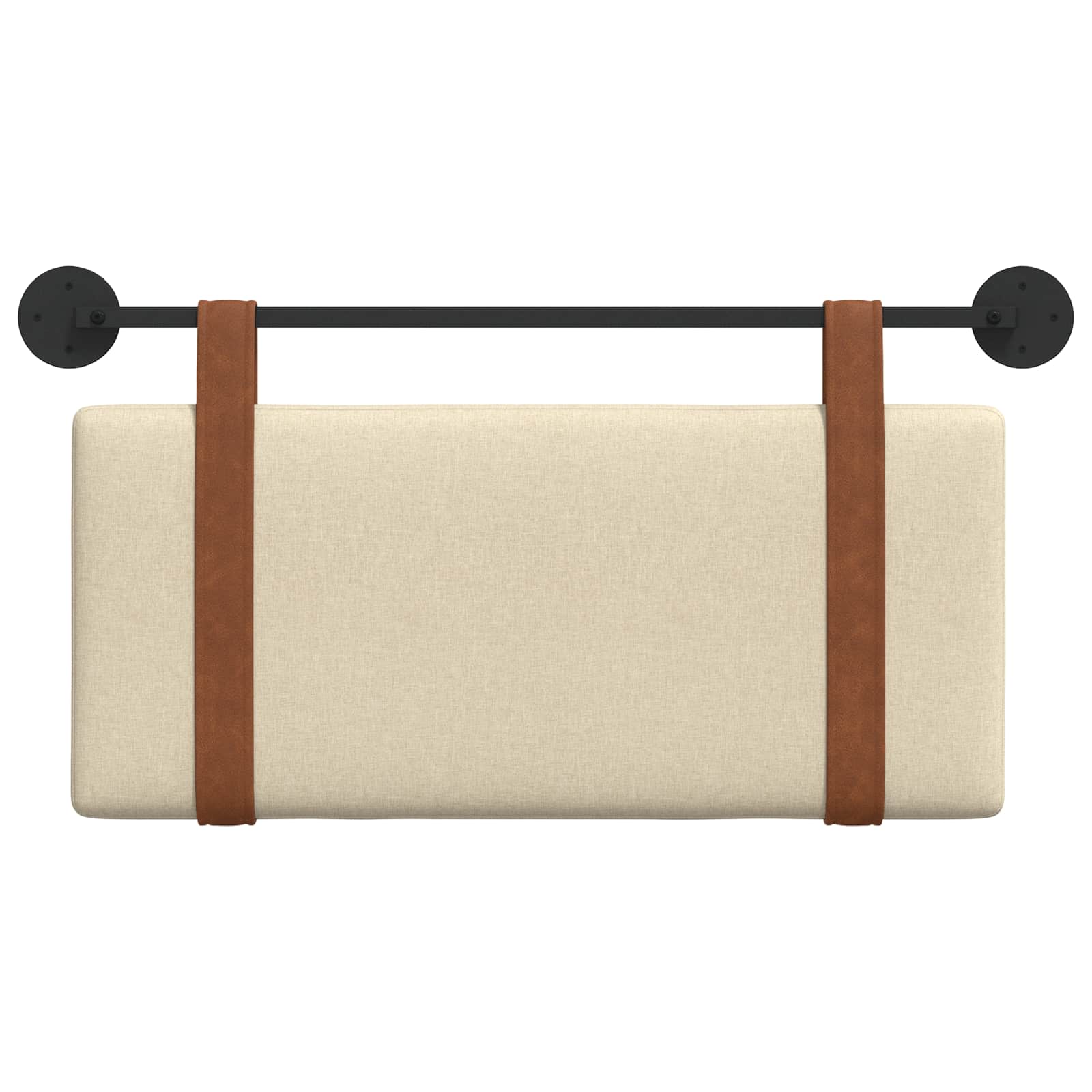 Hangend Hoofdeinde Wandgemonteerd Crème 80 x 40 cm Bewerkt hout