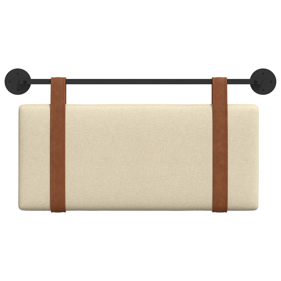 Hangend Hoofdeinde Wandgemonteerd Crème 80 x 40 cm Bewerkt hout