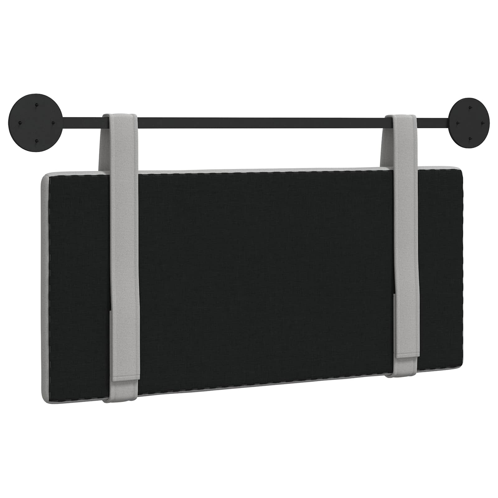 Hangend Hoofdeinde Effen Wolkengrijs 100 x 55 x 5 cm Stof
