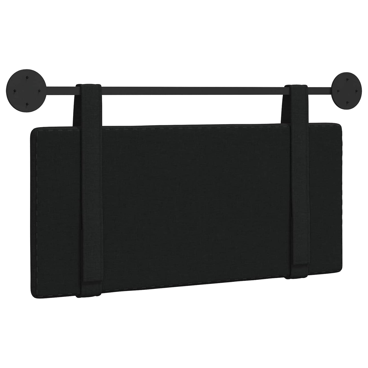 Hangend Hoofdeinde Wandgemonteerd Zwart 100 x 55 x 5 cm Stof