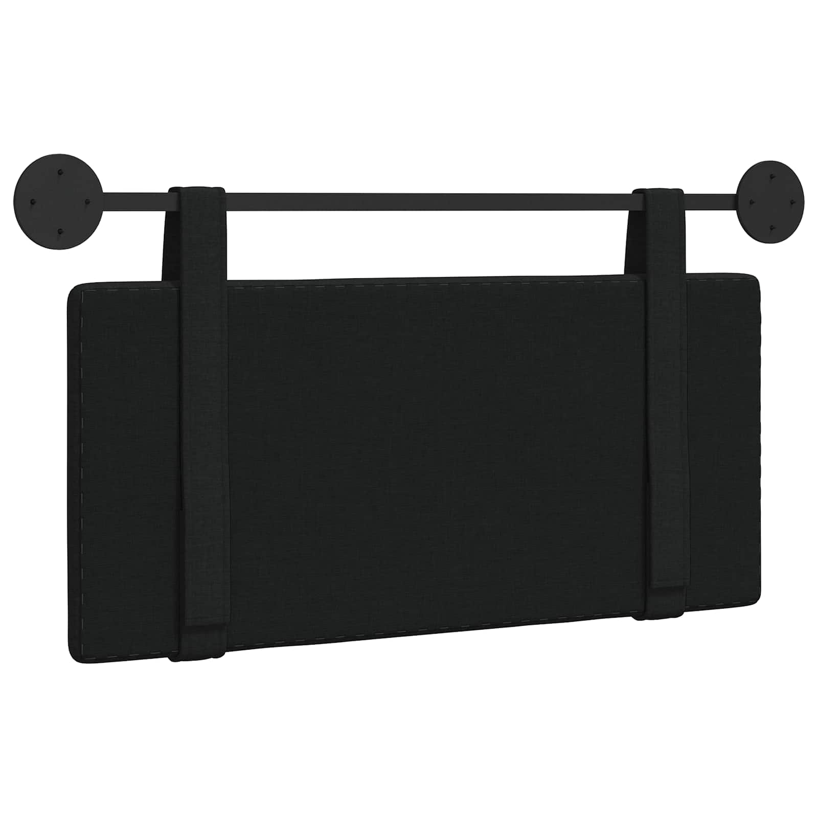 Hangend Hoofdeinde Wandgemonteerd Zwart 100 x 55 x 5 cm Stof