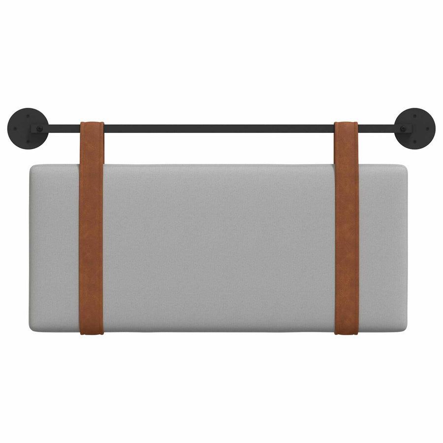 Hangend Hoofdeinde Effen Wolkengrijs 90 x 40 cm Bewerkt hout