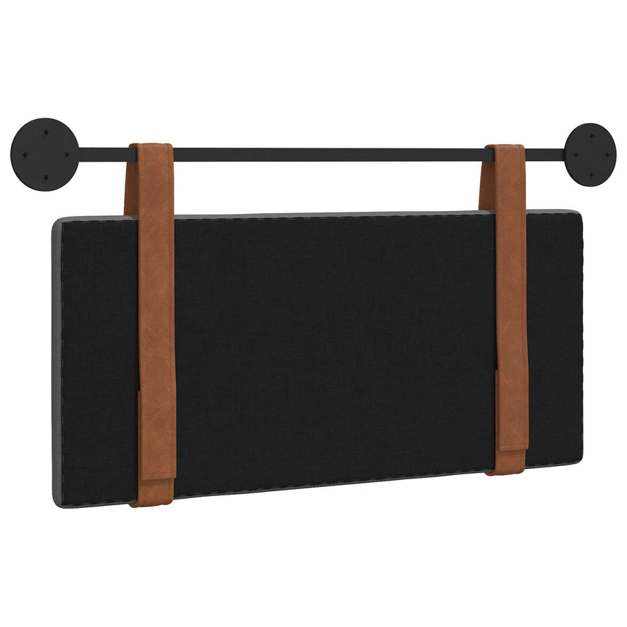 Hangend Hoofdeinde Effen Donkergrijs 90 x 40 cm Bewerkt hout