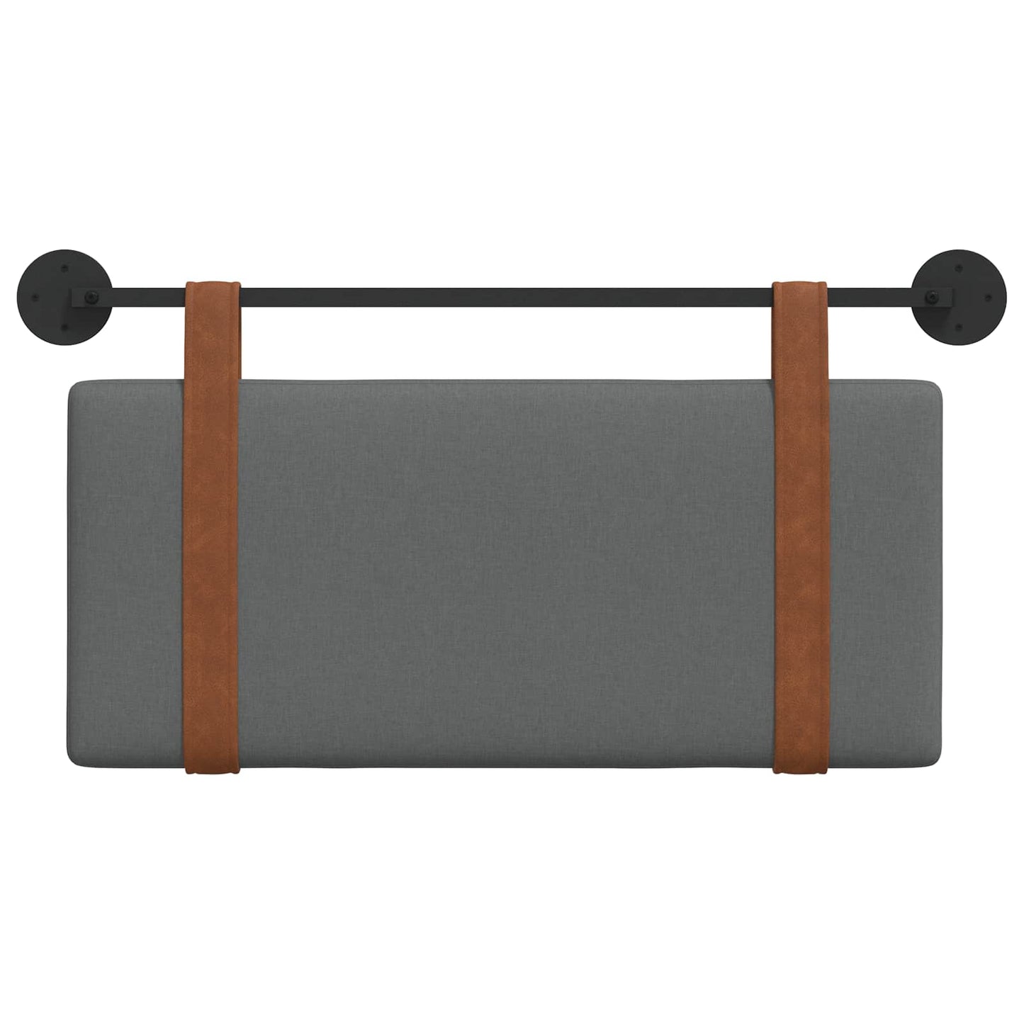 Hangend Hoofdeinde Effen Donkergrijs 90 x 40 cm Bewerkt hout