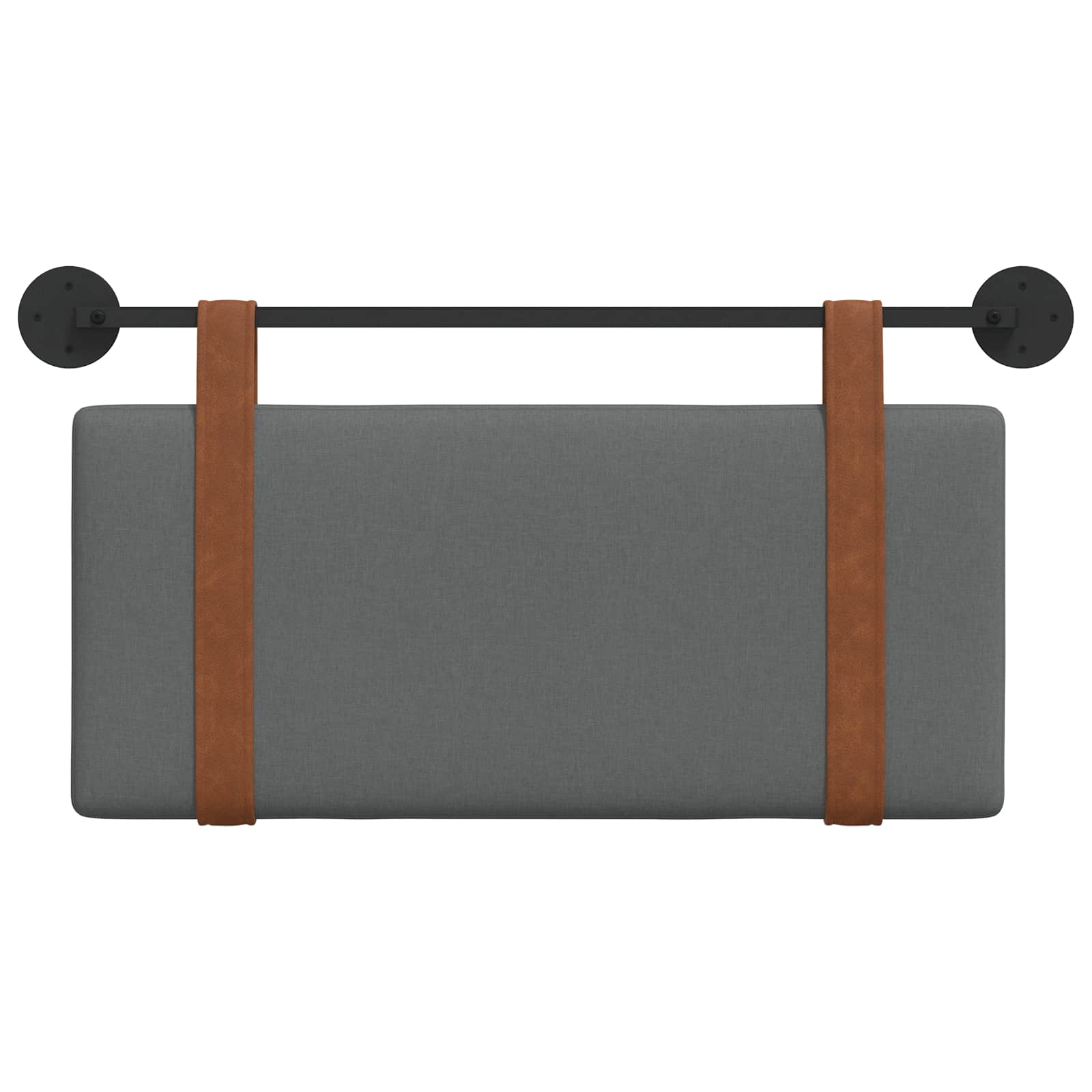 Hangend Hoofdeinde Effen Donkergrijs 90 x 40 cm Bewerkt hout