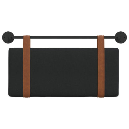 Hangend Hoofdeinde Wandgemonteerd Zwart 90 x 40 cm Bewerkt hout