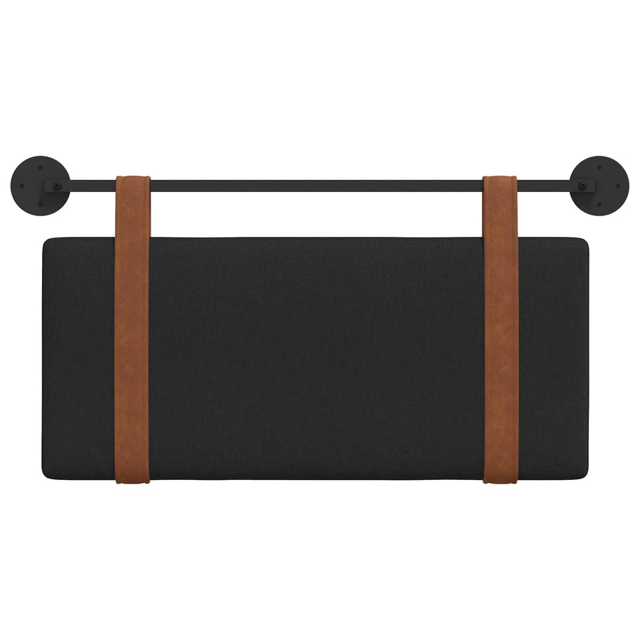 Hangend Hoofdeinde Wandgemonteerd Zwart 90 x 40 cm Bewerkt hout