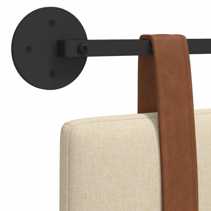 Hangend Hoofdeinde Wandgemonteerd Crème 90 x 40 cm Bewerkt hout