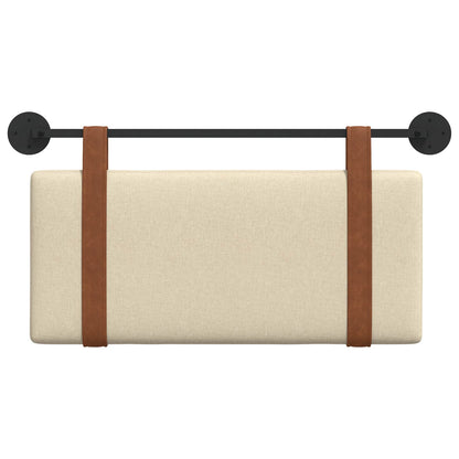 Hangend Hoofdeinde Wandgemonteerd Crème 90 x 40 cm Bewerkt hout