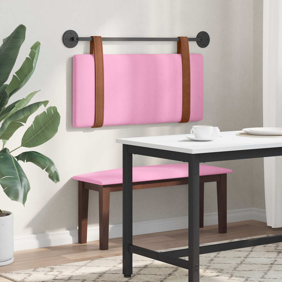 Hangend Hoofdeinde Wandgemonteerd Roze 90 x 40 cm Bewerkt hout