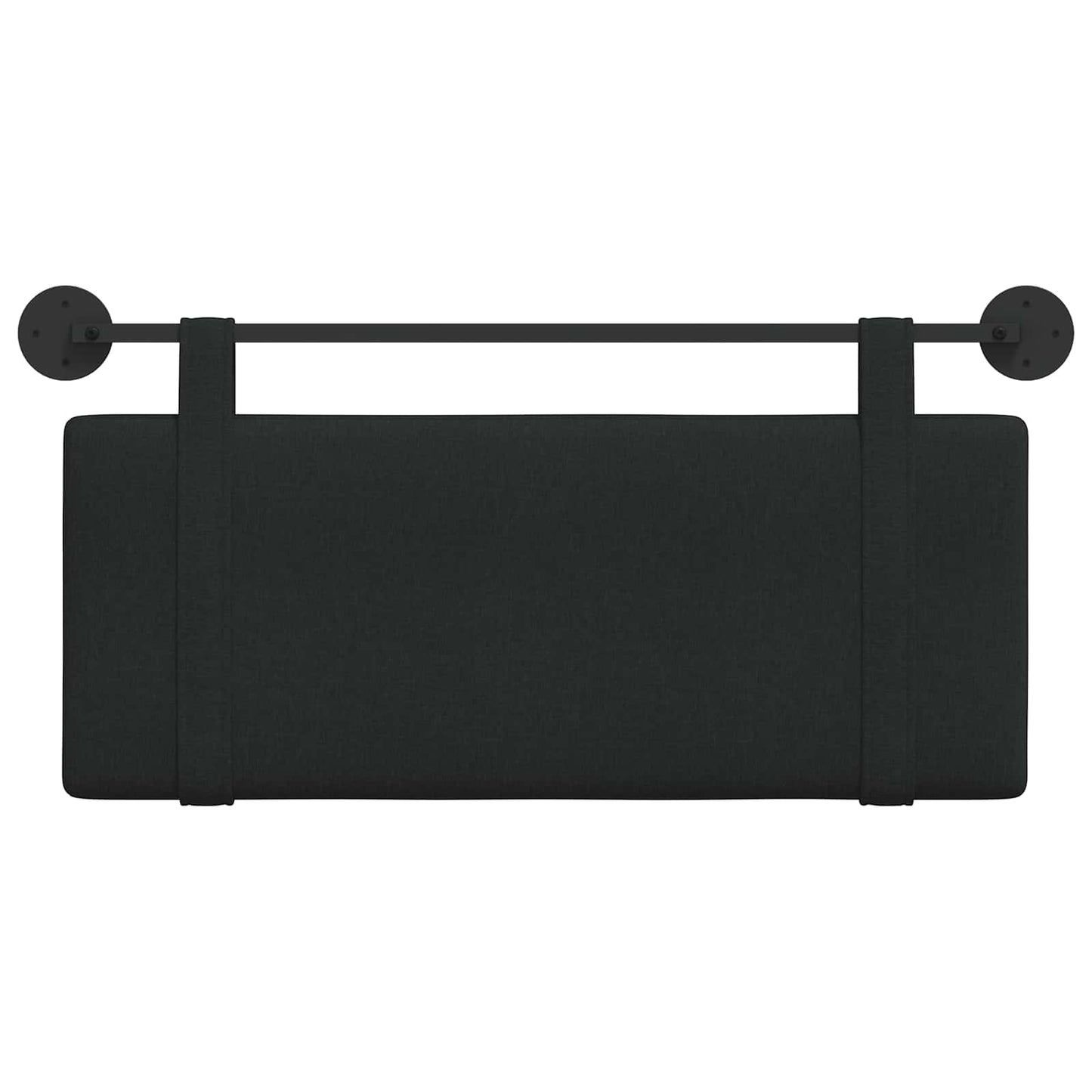 Hangend Hoofdeinde Wandgemonteerd Zwart 110 x 55 x 5 cm Stof