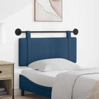 Wall-Mounted Headboard Hanging Blue 110 x 55 x 5 cm Fabric
