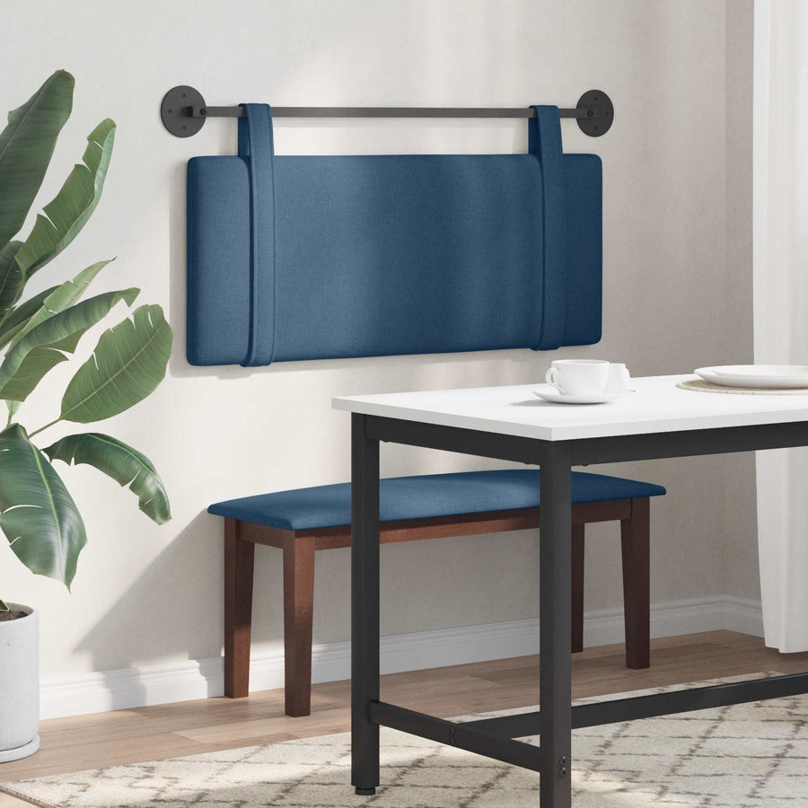 Hangend Hoofdeinde Wandgemonteerd Blauw 110 x 55 x 5 cm Stof