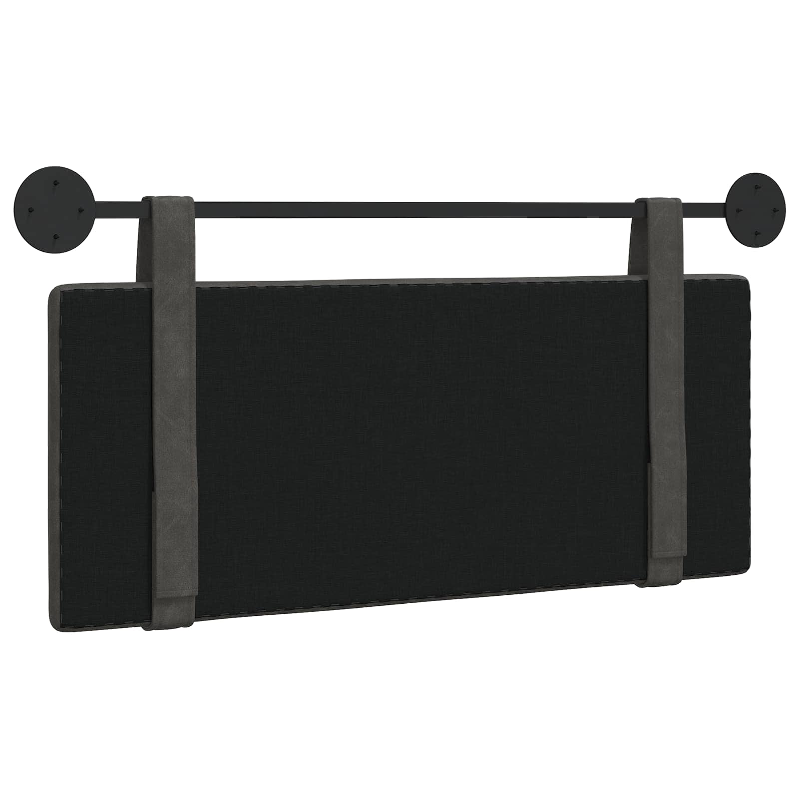 Hangend Hoofdeinde Effen Zwart 110 x 55 x 5 cm Antiek PU