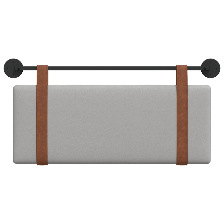 Hangend Hoofdeinde Effen Wolkengrijs 100 x 40 cm Bewerkt hout