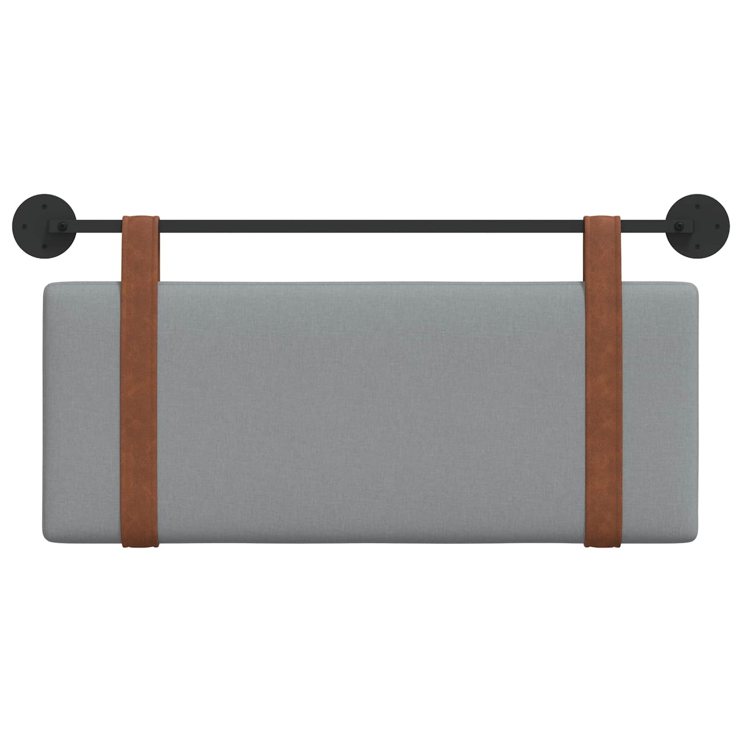Hangend Hoofdeinde Effen Lichtgrijs 100 x 40 cm Bewerkt hout