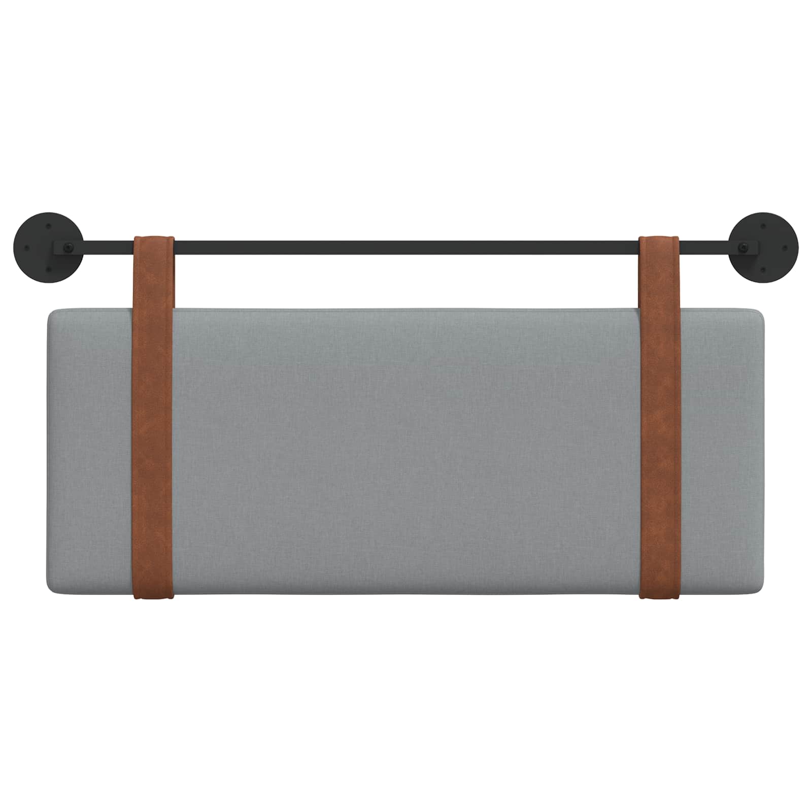 Hangend Hoofdeinde Effen Lichtgrijs 100 x 40 cm Bewerkt hout