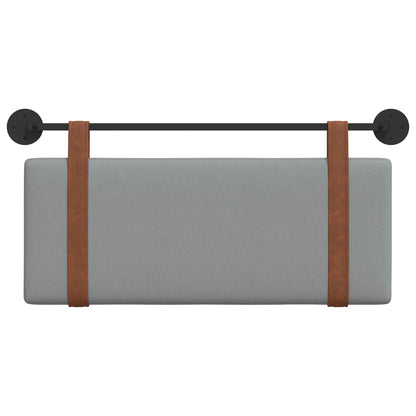 Hangend Hoofdeinde Effen Lichtgrijs 100 x 40 cm Bewerkt hout