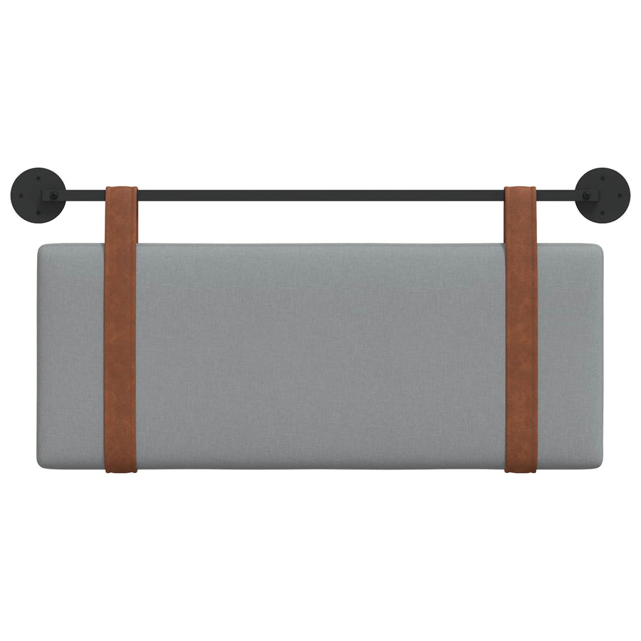 Hangend Hoofdeinde Effen Lichtgrijs 100 x 40 cm Bewerkt hout
