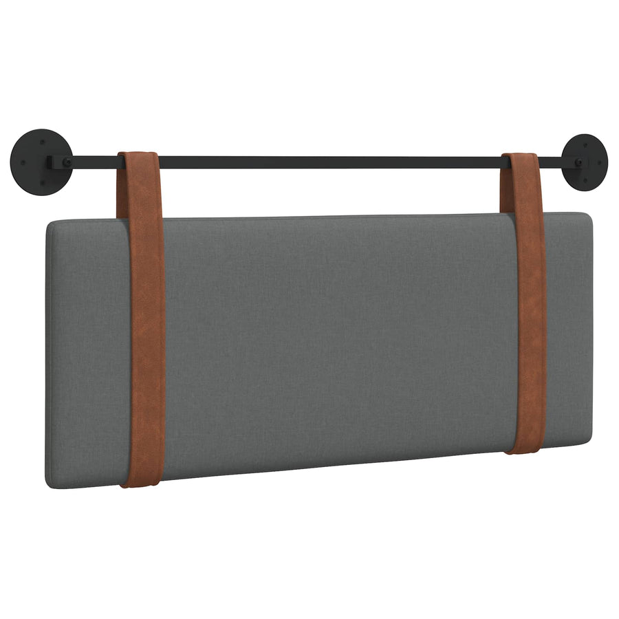 Hangend Hoofdeinde Effen Donkergrijs 100 x 40 cm Bewerkt hout