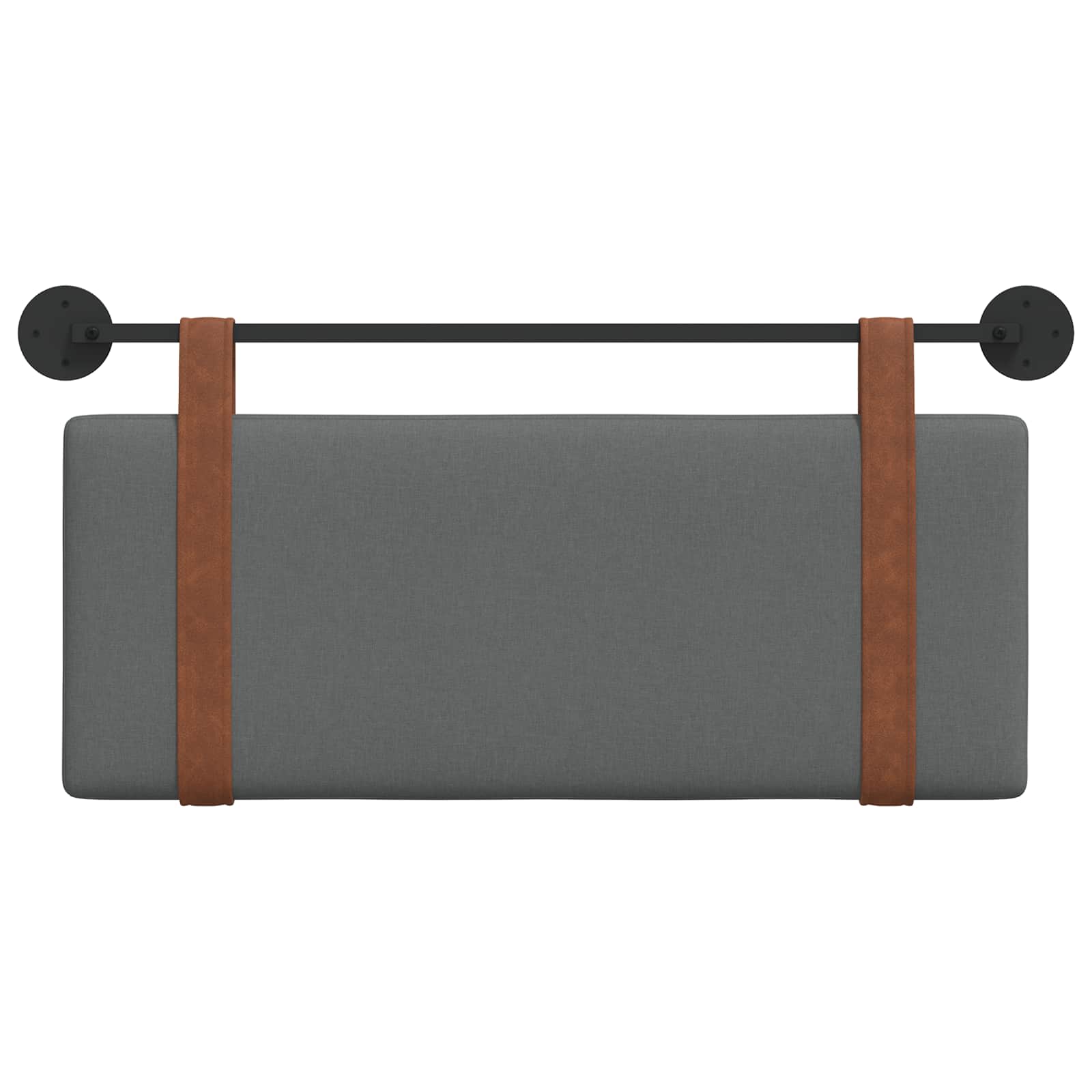 Hangend Hoofdeinde Effen Donkergrijs 100 x 40 cm Bewerkt hout
