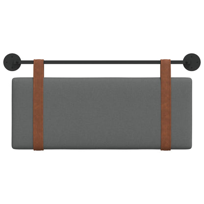 Hangend Hoofdeinde Effen Donkergrijs 100 x 40 cm Bewerkt hout