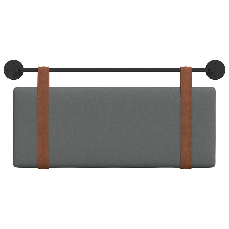 Hangend Hoofdeinde Effen Donkergrijs 100 x 40 cm Bewerkt hout