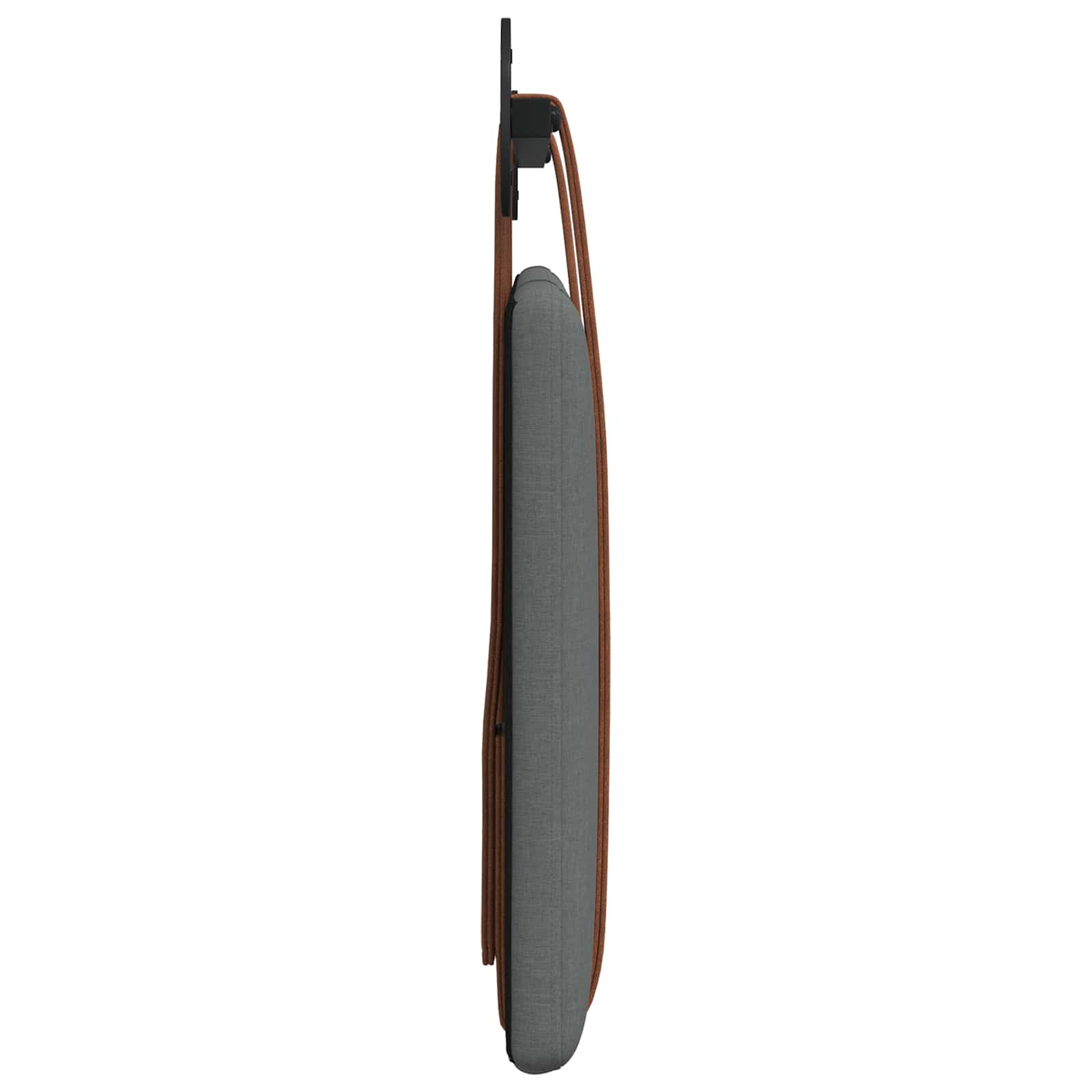 Hangend Hoofdeinde Effen Donkergrijs 100 x 40 cm Bewerkt hout