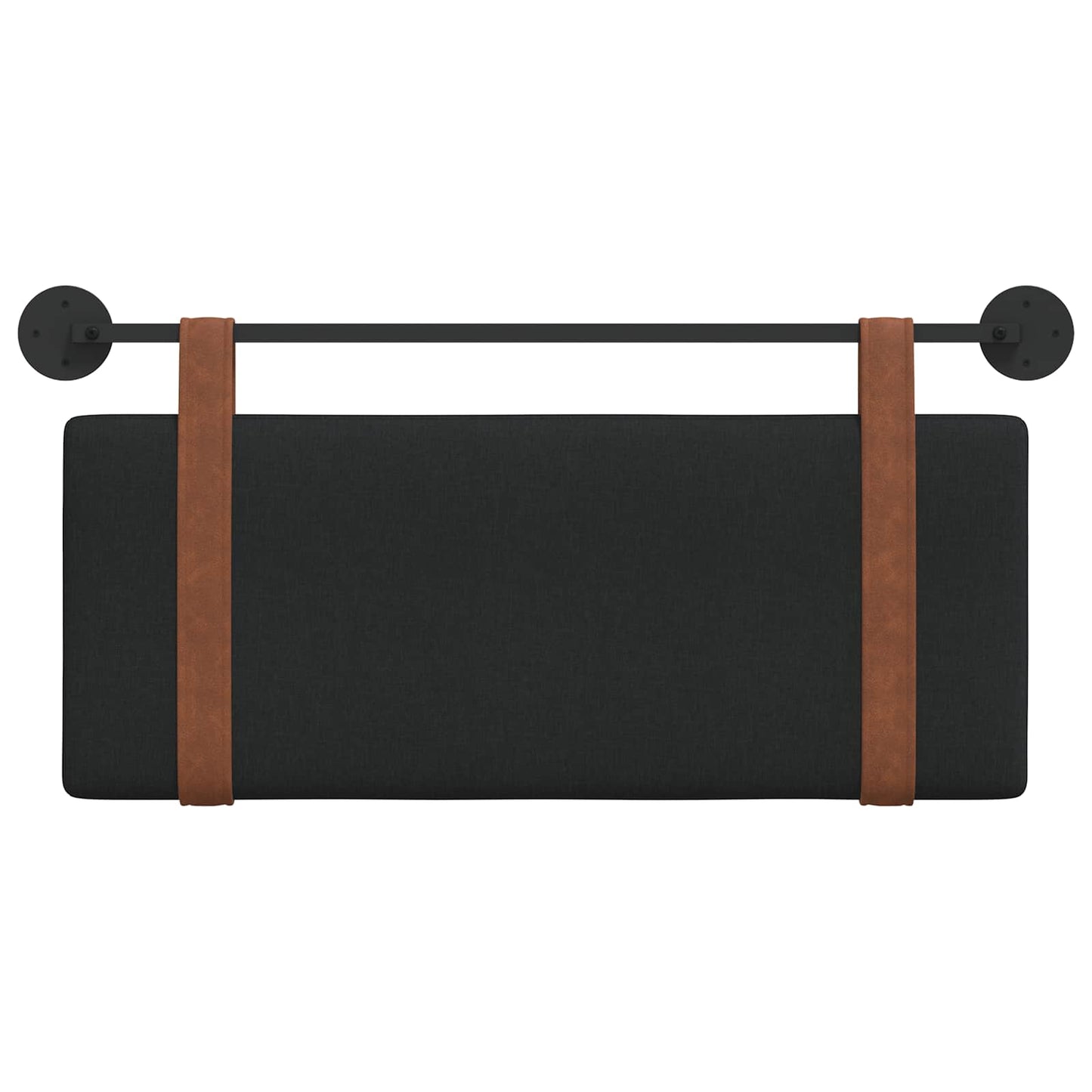 Hangend Hoofdeinde Effen Zwart 100 x 40 cm Bewerkt hout