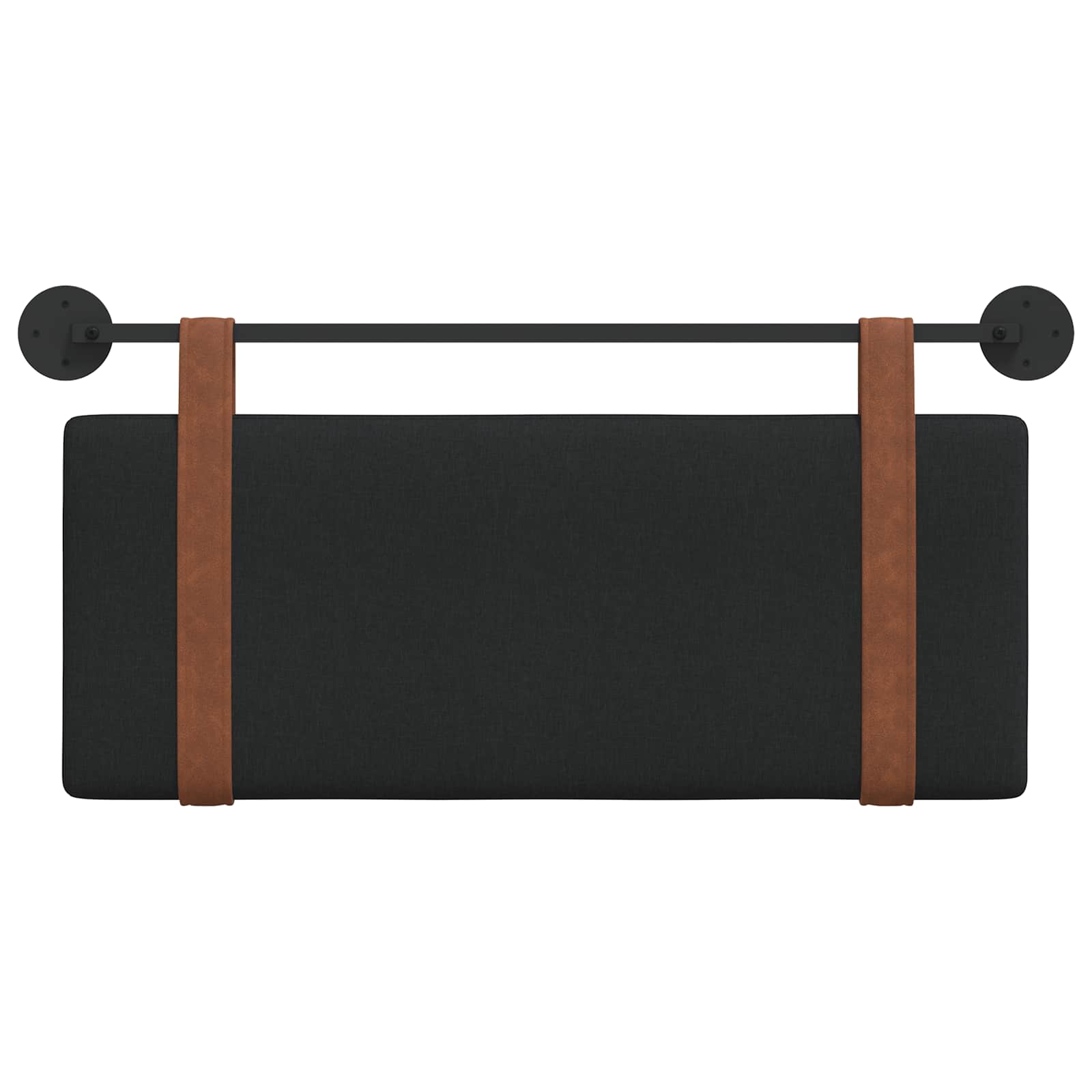 Hangend Hoofdeinde Effen Zwart 100 x 40 cm Bewerkt hout