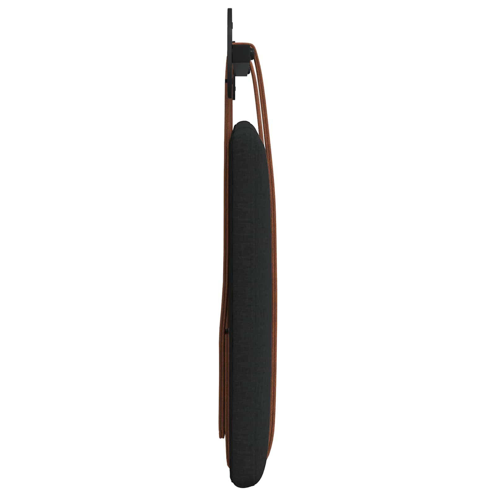 Hangend Hoofdeinde Effen Zwart 100 x 40 cm Bewerkt hout