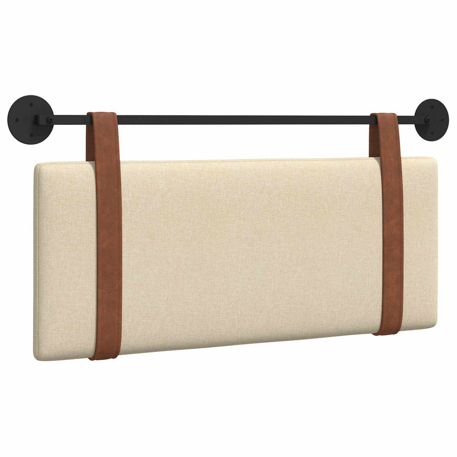Hangend Hoofdeinde Effen Crème 100 x 40 cm Bewerkt hout