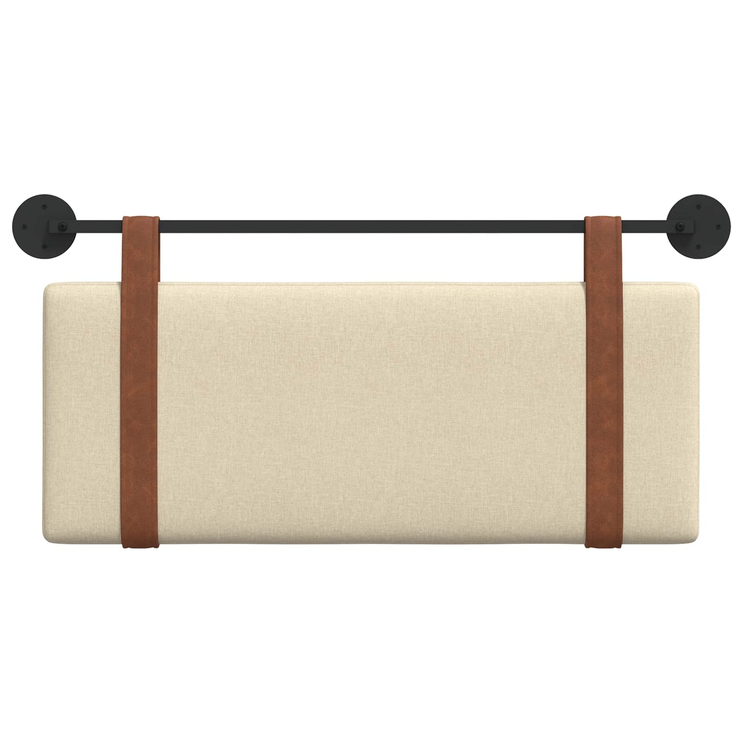 Hangend Hoofdeinde Effen Crème 100 x 40 cm Bewerkt hout