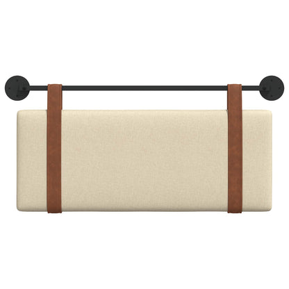 Hangend Hoofdeinde Effen Crème 100 x 40 cm Bewerkt hout