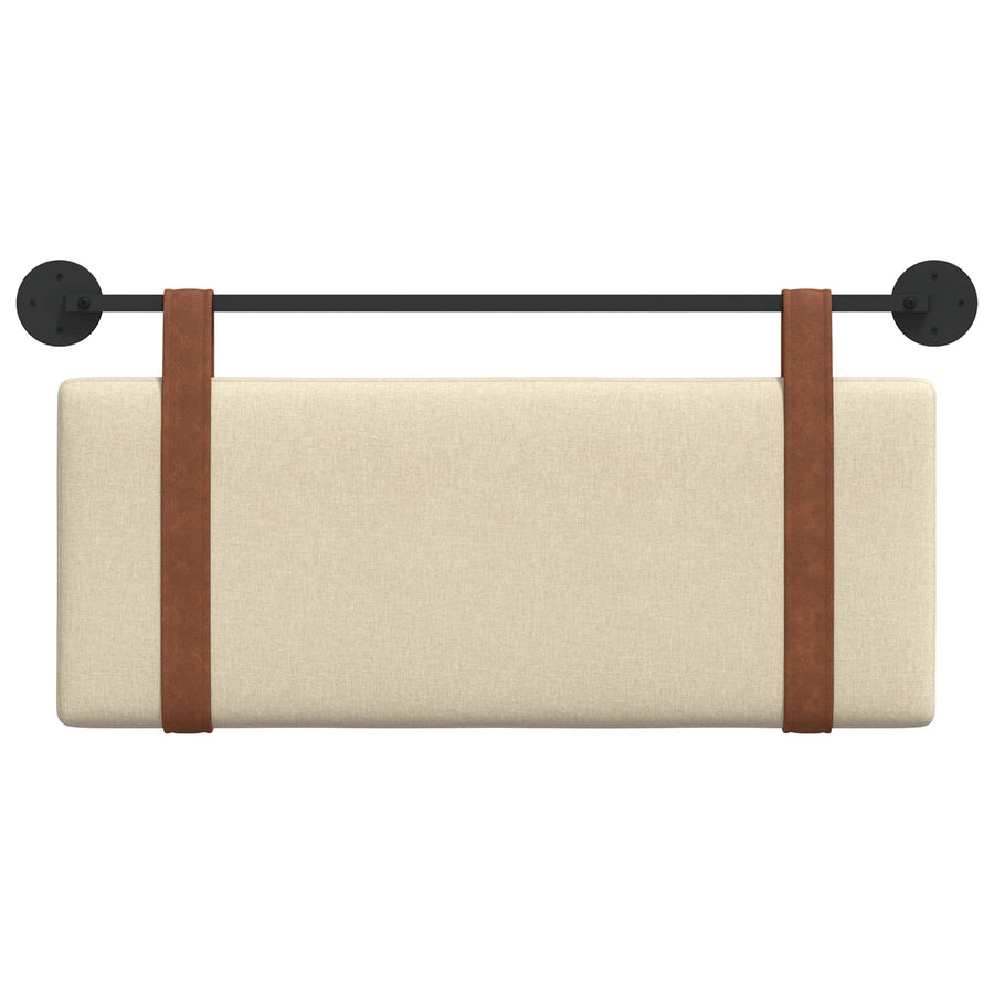 Hangend Hoofdeinde Effen Crème 100 x 40 cm Bewerkt hout