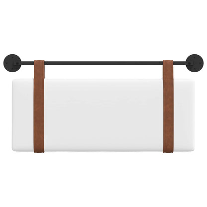 Hangend Hoofdeinde Wandgemonteerd Wit 100 x 40 cm Bewerkt hout