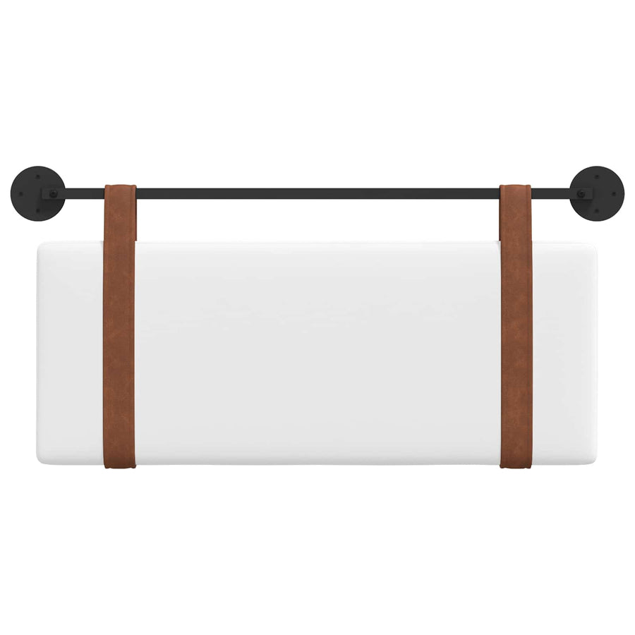 Hangend Hoofdeinde Wandgemonteerd Wit 100 x 40 cm Bewerkt hout