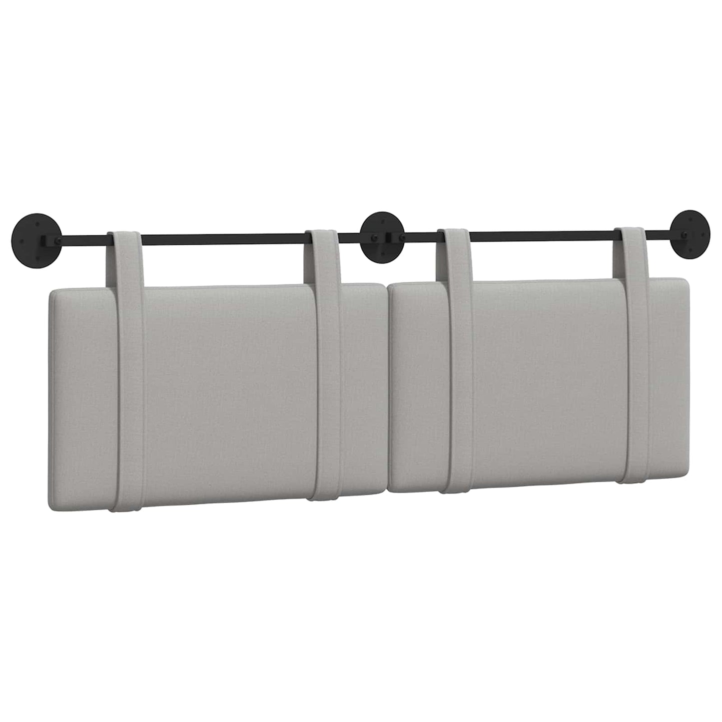 Hangend Hoofdeinde Effen Wolkengrijs 130 x 55 x 5 cm Stof