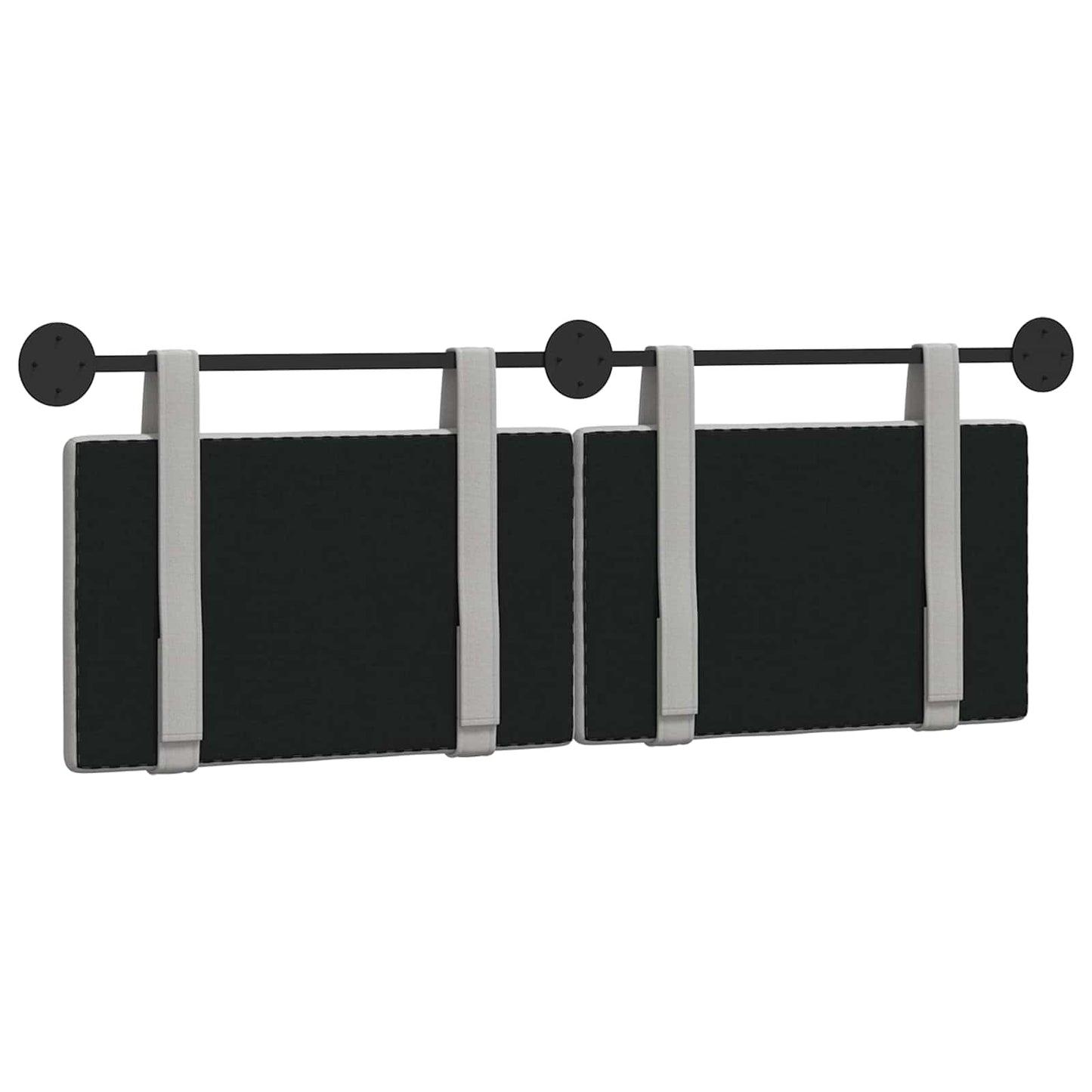 Hangend Hoofdeinde Effen Wolkengrijs 130 x 55 x 5 cm Stof