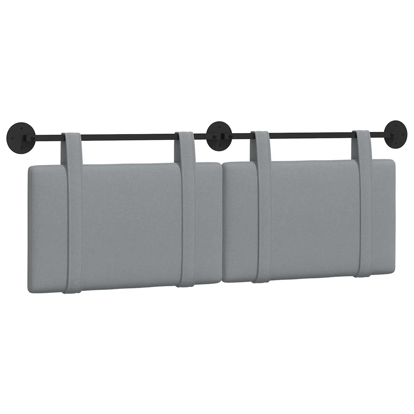 Hangend Hoofdeinde Effen Lichtgrijs 130 x 55 x 5 cm Stof