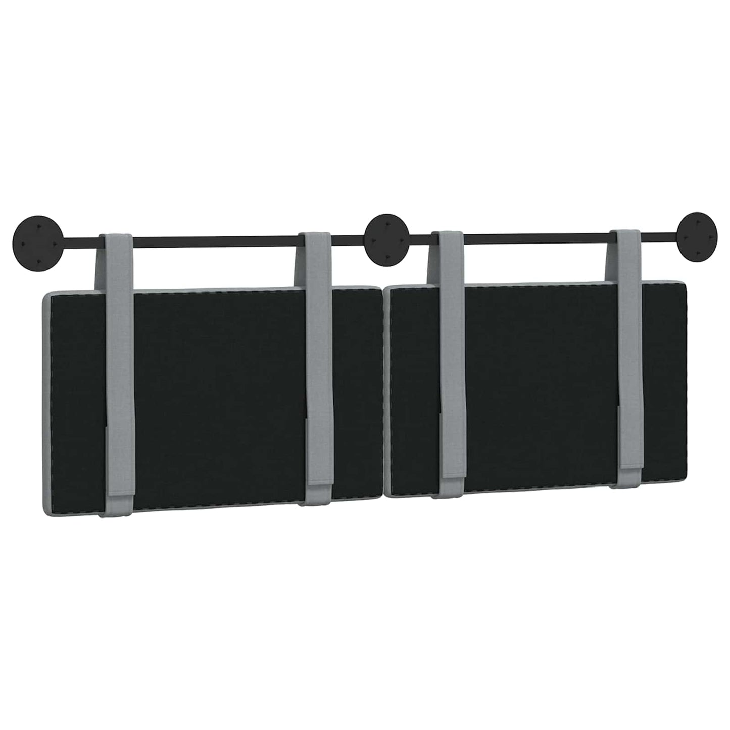 Hangend Hoofdeinde Effen Lichtgrijs 130 x 55 x 5 cm Stof