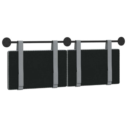 Hangend Hoofdeinde Effen Lichtgrijs 130 x 55 x 5 cm Stof