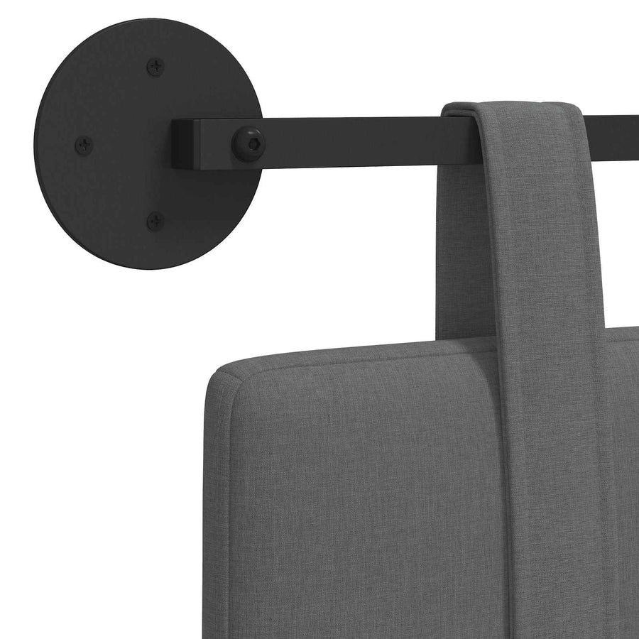 Hangend Hoofdeinde Effen Donkergrijs 130 x 55 x 5 cm Stof