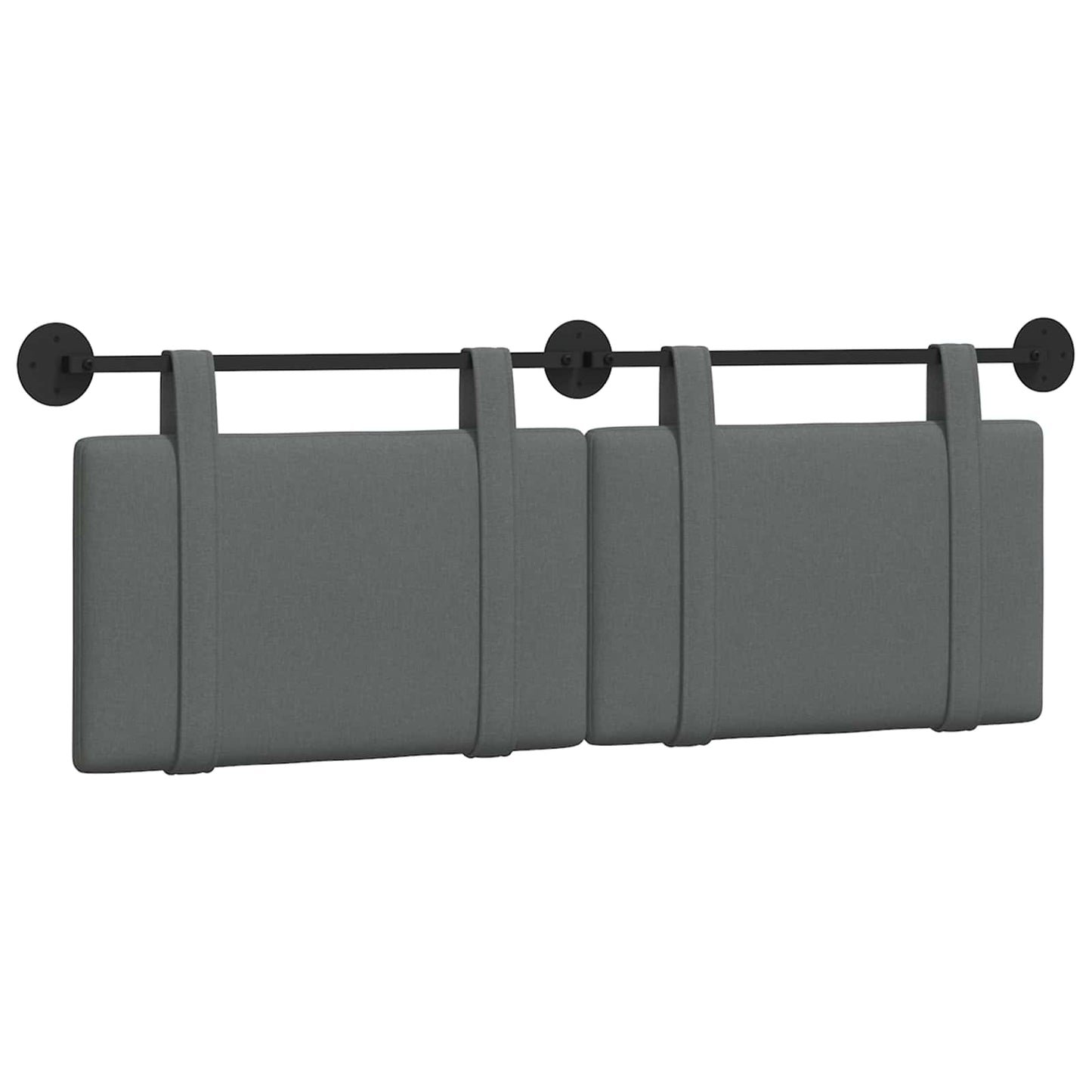 Hangend Hoofdeinde Effen Donkergrijs 130 x 55 x 5 cm Stof