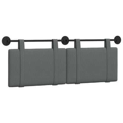 Hangend Hoofdeinde Effen Donkergrijs 130 x 55 x 5 cm Stof