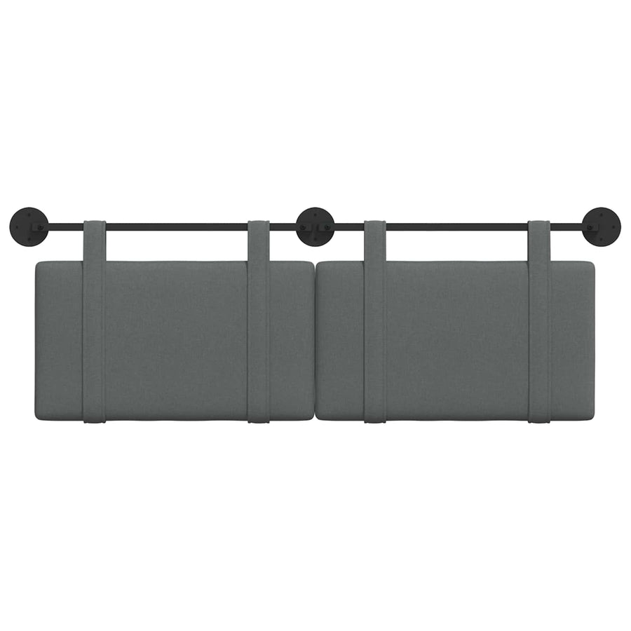Hangend Hoofdeinde Effen Donkergrijs 130 x 55 x 5 cm Stof