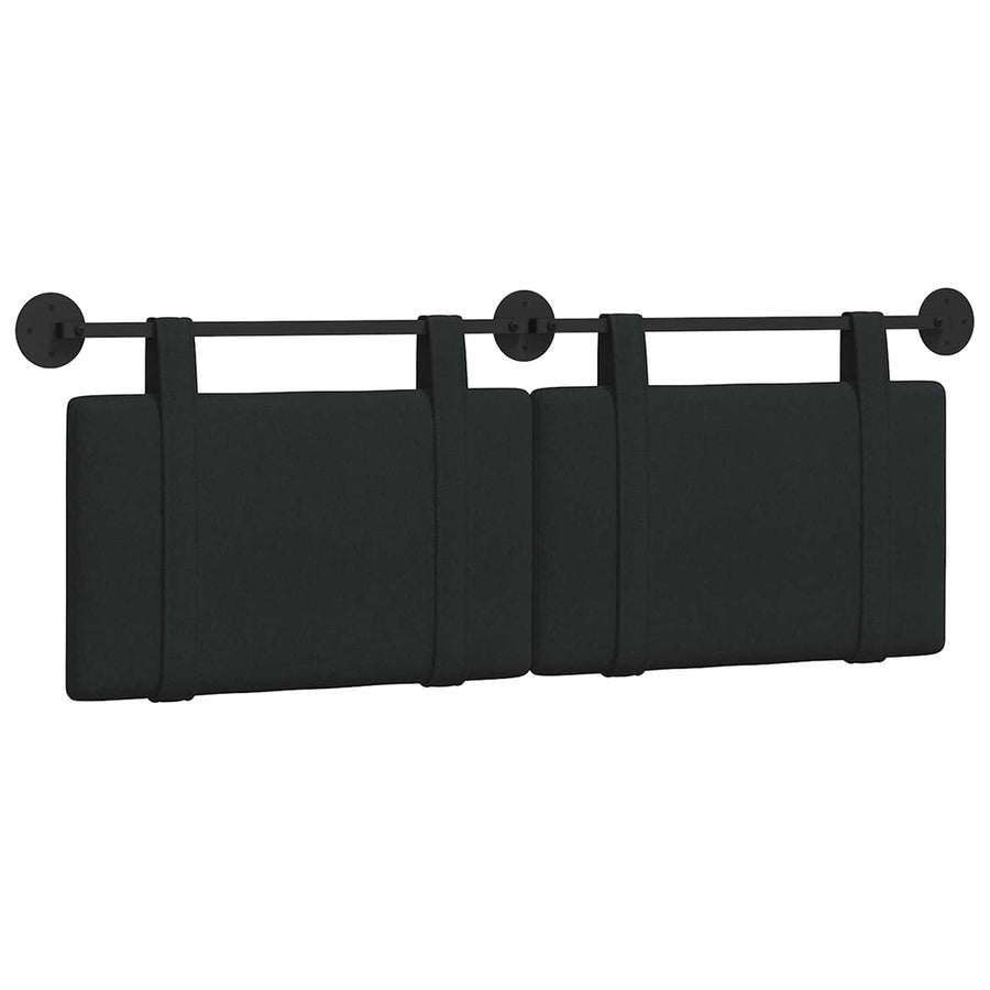 Hangend Hoofdeinde Wandgemonteerd Zwart 130 x 55 x 5 cm Stof