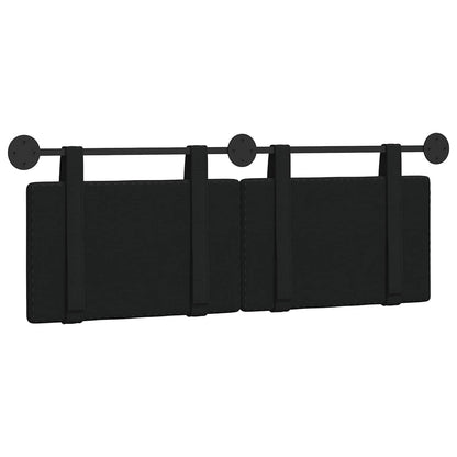Hangend Hoofdeinde Wandgemonteerd Zwart 130 x 55 x 5 cm Stof
