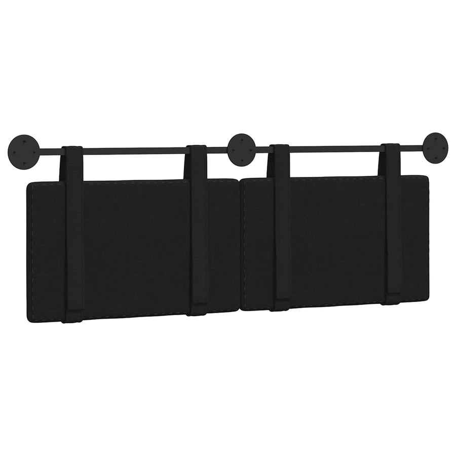 Hangend Hoofdeinde Wandgemonteerd Zwart 130 x 55 x 5 cm Stof