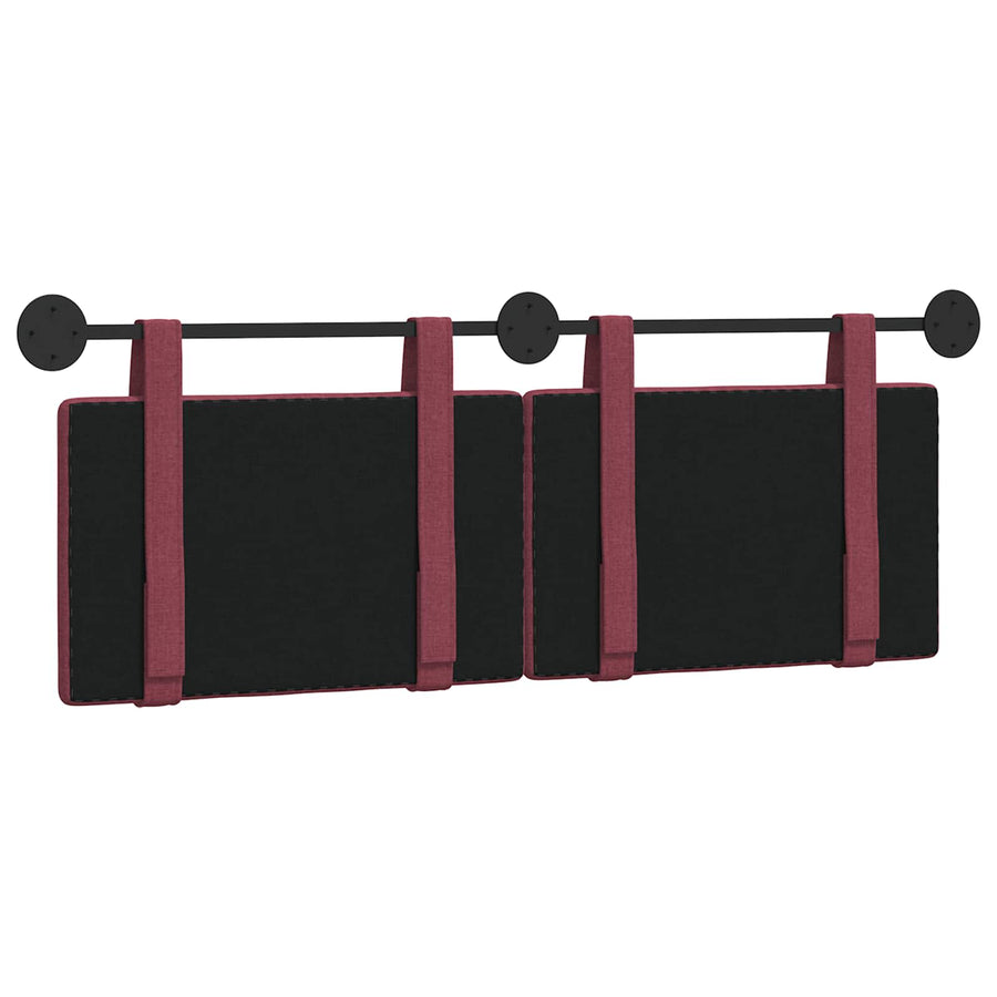 Hangend Hoofdeinde Wandgemonteerd Wijnrood 130 x 55 x 5 cm Stof
